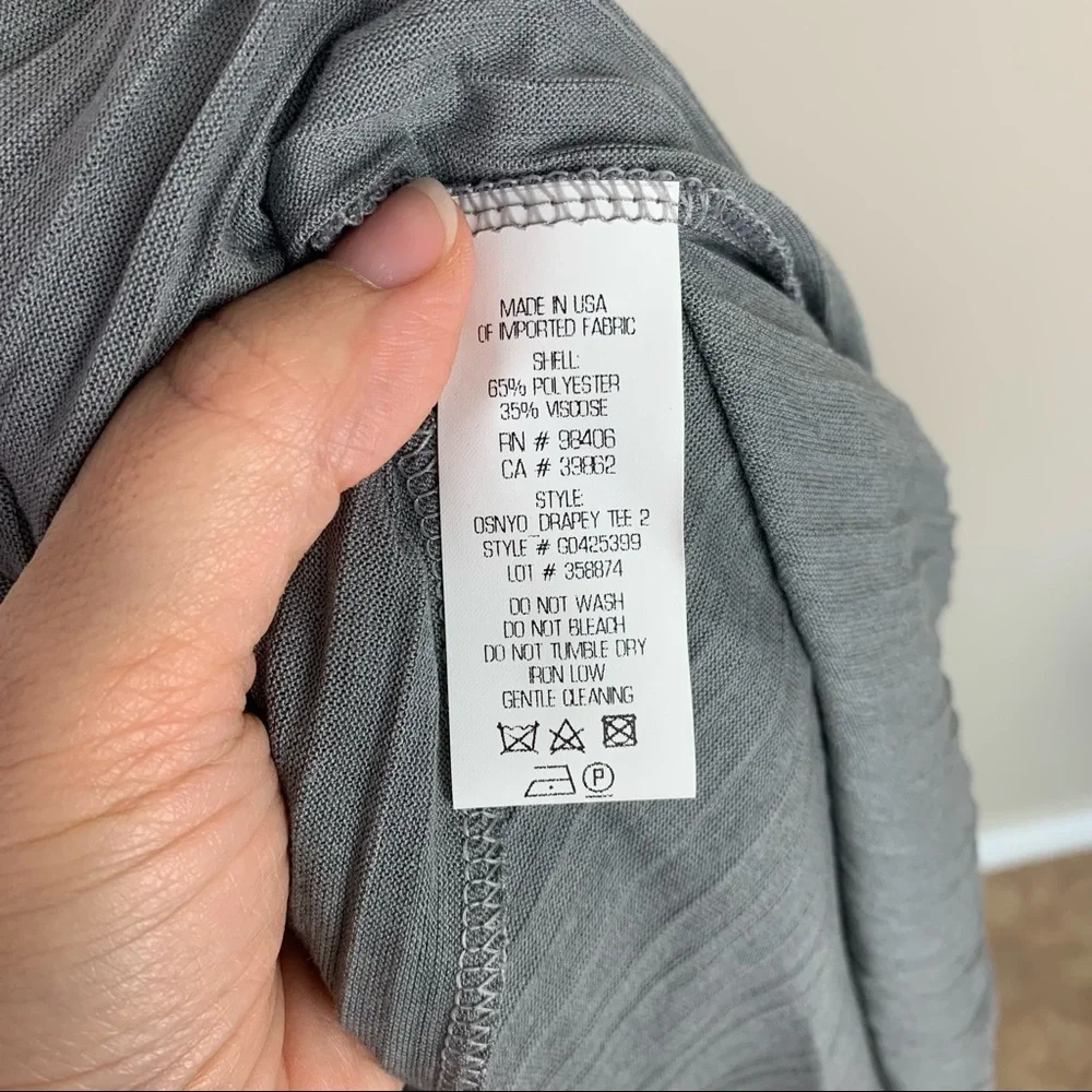Theory Osnyo Drapey Tee Pleated Maxi Skirt New Grey Melange Size S Made In USA - Picture 4 of 5